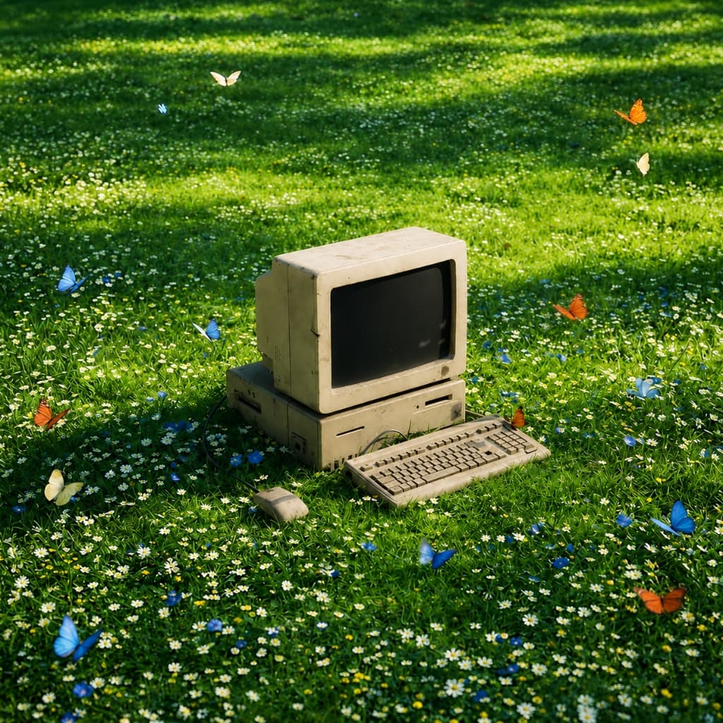Vintage Retro Computer Setup